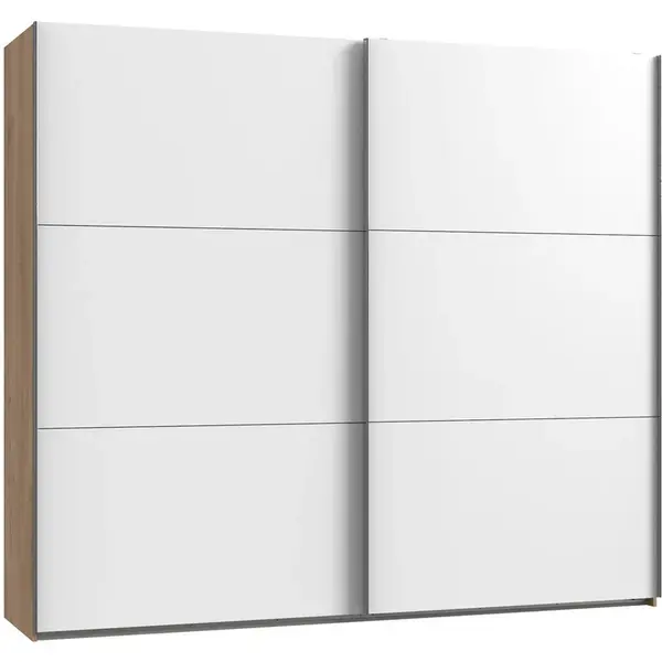MID.YOU SKŘÍŇ S POSOUVACÍMI DVEŘMI, bílá, barvy dubu, 250/216/65 cm