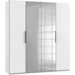 MID.YOU ŠATNÍ SKŘÍŇ S OTOČNÝMI DVEŘMI, bílá, 200/216/58 cm
