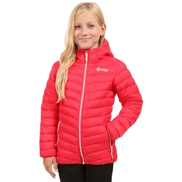 KILPI REBEKI Dívčí zateplená bunda, růžová, velikost