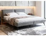 Posteľ Verde 180x200 cm, holubí šedá štruktúrovaná látka%