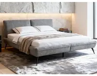 Posteľ Verde 180x200 cm, holubí šedá štruktúrovaná látka%