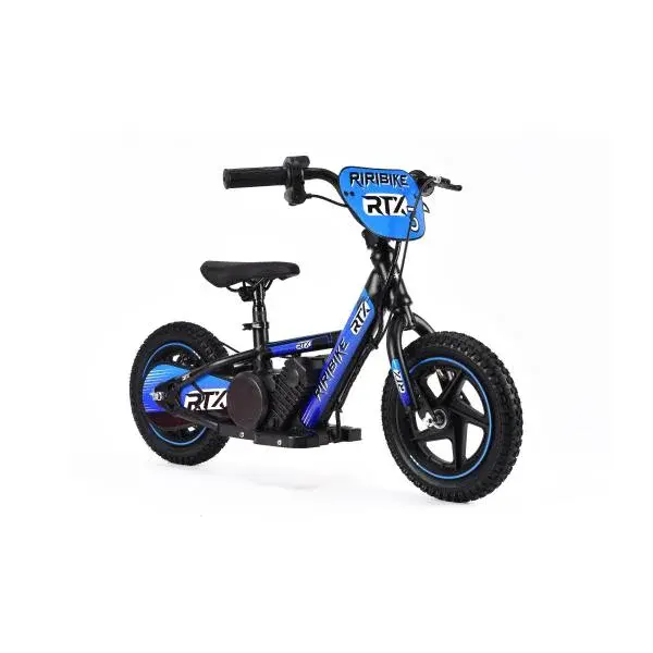 Dětské elektrické odrážedlo RIRIBIKE RTX3 24V (12”), modré, Lithiová baterie, 100W motor, K