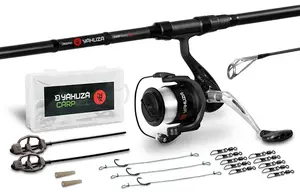 Delphin kaprařský set yakuza prut 3,6 m 3 lb 3-díl + naviják 6t + příslušenství