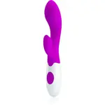 PRETTY LOVE Brighty vibrátor se stimulátorem klitorisu na baterie 20 cm