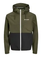 JACK & JONES Prechodná bunda 'JWHMASH'  jedľová / čierna