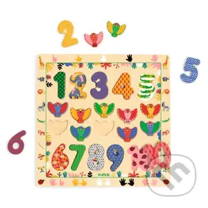 Edukačné puzzle s číslami a zvieratkami - puzzle z kategorie Naučné puzzle