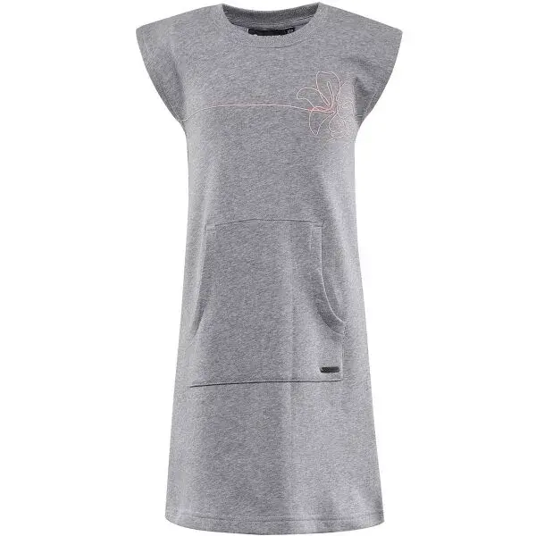 ALPINE PRO HUDERO Dětské letní šaty, šedá, velikost 128-134