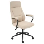 MID.YOU KANCELÁŘSKÉ KŘESLO, tkaná látka, krémová, černá