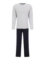 Pepe Jeans Dlhé pyžamo  námornícka modrá / sivá melírovaná