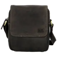Pánská kožená crossbody taška hnědá - Sendi Design Fidlo