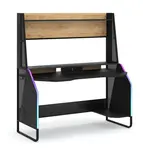 Herní psací stůl s usb sirius - dub černý/dub zlatý