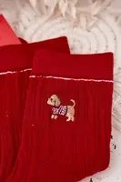 Vánoční ponožky Aura.via s motivem štěňátka