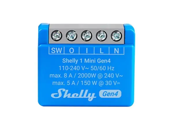 Smart Switch SHELLY 1 Mini Gen4 WiFi Zigbee Bluetooth Matter