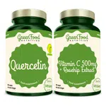 GREENFOOD NUTRITION Quercetin 90 kapslí a vitamin C 500 mg 60 kapslí