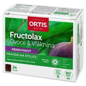 ORTIS Fructolax ovoce & vláknina 24 žvýkacích kostek
