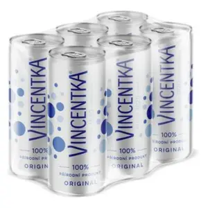 VINCENTKA Přírodní minerální voda multipack plech 6 x 250 ml