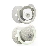 LOVI Dudlík silikonový dynamický buddy bear 0-2m 2 kusy