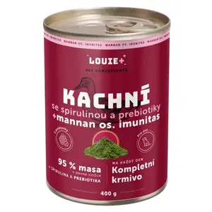 LOUIE Kachna spirulina a prebiotika konzerva pro psy 400 g