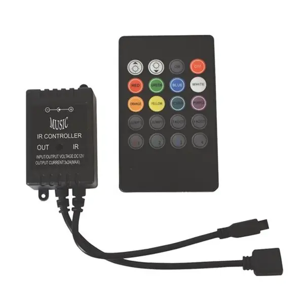 Ovladač pro LED pásek RGB IR + zvukový