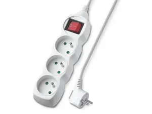 Prodlužovací kabel 3 zásuvky 2m GETI GEC32S s vypínačem