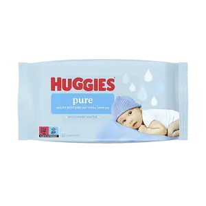 HUGGIES Dětské vhčené ubrousky Pure Single 56 kusů