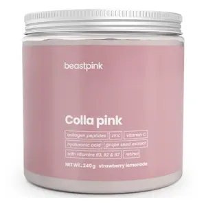 GYMBEAM BeastPink Colla pink jahodová limonáda 240 gramů