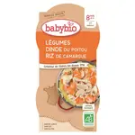 BABYBIO Zelenina s krůtím masem a rýží 2x200 g