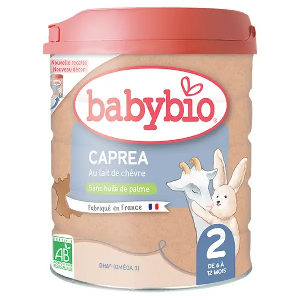 BABYBIO Caprea 2 pokračovací plnotučné kozí kojenecké mléko od 6-12 měsíce 800 g  BIO
