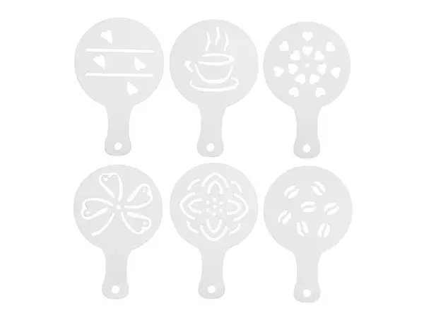 Šablona zdobicí na kávu ORION 6ks