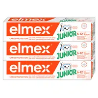 ELMEX Junior Dětská zubní pasta pro děti ve věku 6-12 let  3 x 75 ml