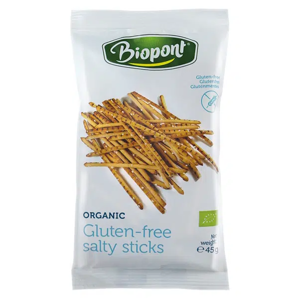 BIOPONT Slané tyčinky bez lepku BIO 45 g