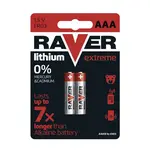 Baterie lithiová AAA R03 1,5V RAVER 2ks / blistr