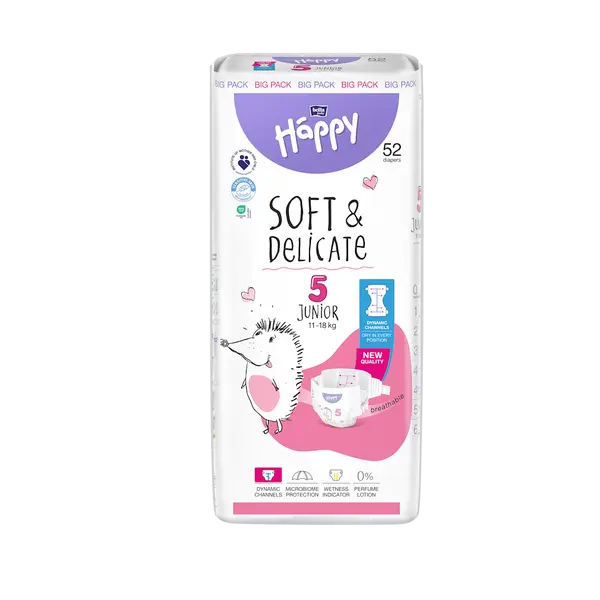 BELLA HAPPY Baby junior 11 - 18 kg 52 kusů