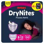 DRY NITES® Jumbo Natahovací kalhotky pro dívky 8-13 let 52 kusů