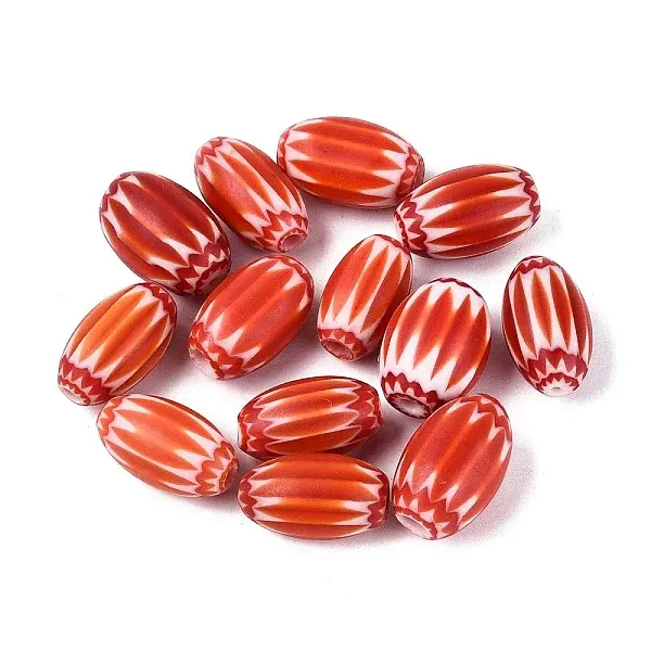 Handmade Millefiori Glass Lampwork Barrel Beads