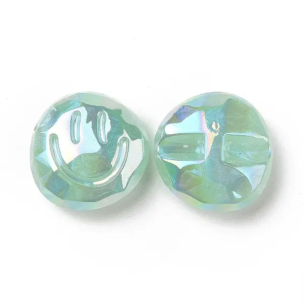 Rainbow Iridescent Plating Acrylic Beads
