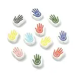 14Pcs 7 Colors Handmade Porcelain Beads
