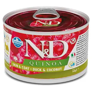 N&D Quinoa duck & coconut adult mini pro malá plemena psů 140 g