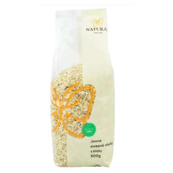 NATURAL JIHLAVA Vločky ovesné jemné s klíčky natural 500 g