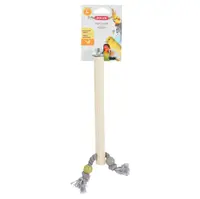 ZOLUX Bidlo pro ptáky dřevěné s lanem L 23,5 cm