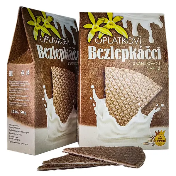 PURAVITA Lázeňské oplatky bezlepkáčci vanilkové 12 kusů