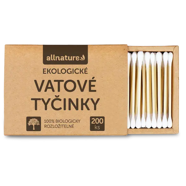 ALLNATURE Vatové ekologické tyčinky 200 kusů
