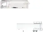 Race Horse Transport Trailer White 1/87 (HO) Plastic Model by Promotex