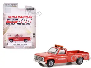 1984 GMC Sierra Pickup Truck "68th Annual Indianapolis 500 Mile Race Emergency Vehicle" Red "Hobby Exclusive" Series 1/64 Diecast Model Car by Greenl