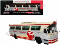 Dina 323 G2 Olimpico Coach Bus "Transportes Tamaulipas Reynosa" Cream and Silver with Red Stripes "The Bus &amp; Motorcoach Collection" 1/43 Diecast
