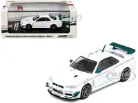 Nissan Skyline GT-R (R34) V-SPEC N1 RHD (Right Hand Drive) "Tuned by Mines" White 1/64 Diecast Model Car by Inno Models