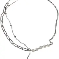 Jupiter Pearl řetízkový náhrdelník - stříbrné barvy