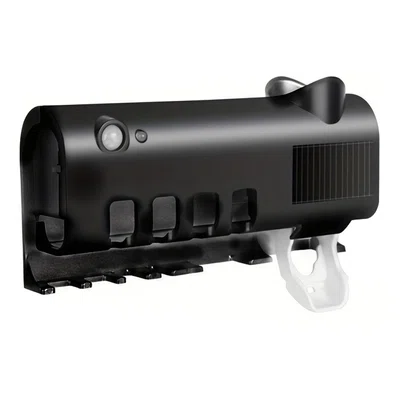 Multifunctional Smart UV Toothbrush Sterilizer Holder Wall Mounted Toothpaste Dispenser - Black
