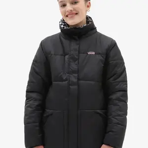 Bielo-čierna dámska vzorovaná obojstranná prešívaná bunda VANS