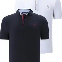 DOUBLE SET T8582 DEWBERRY MEN'S T-SHIRT-NAVY-WHITE